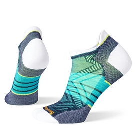 Hardloopsok Smartwool Women Run Zero Cushion Stripe Low Ankle Socks White