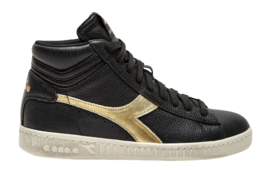 Sneaker Diadora Game L High Waxed Metal Damen Black Gold
