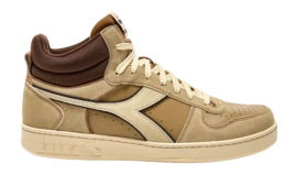 Sneaker Diadora Magic Basket Demi Cut Suede Leather Herren Beige Croissant