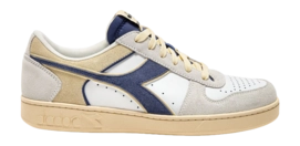 Diadora Men Magic Basket Low Suede Leather Super White Marlin