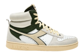 Baskets Diadora Hommes Magic Basket Mid Suede White Kombu Green
