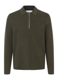 Polo Samsoe Samsoe Homme Guna Half Zip Forest Night