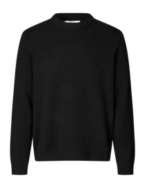 Crewneck Samsoe Samsoe Men Isak Knit Sweater Black