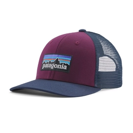 Kappe Patagonia P-6 Logo Trucker Hat Night Plum