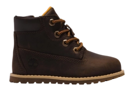 Bottines Timberland Toddler Pockey Pine Mid W/Zip Dark Brown