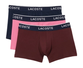 Boxershort Lacoste Men 5H3389 Expresso/Reseda Pink-Navy (Set van 3)