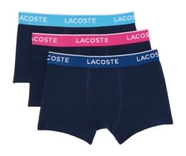 Boxershort Lacoste Men 5H3401 Navy Blue/Argentine Blue (Set van 3)