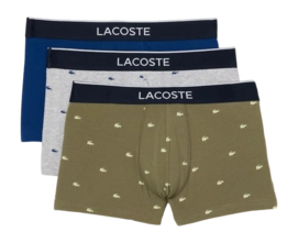 Boxershort Lacoste Men 5H3411 Khaki/Silver Chine-Globe (3 Pack)