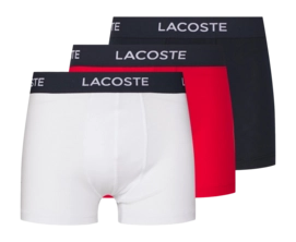Boxer Shorts Lacoste Men 5H7686 Navy Blue/White-Red (Set of 3)