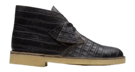 Clarks Originals Men Desert Boot Black Crocodile Distress