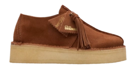 Clarks Originals Women Trek Wedge Mocha Bisque Suede