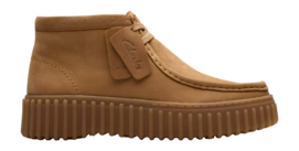 Schnürschuhe Clarks Torhill Moss Damen Light Tan Nubuck