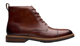 Veterschoen Clarks Men Aldwin Cap Mid Tan Leather