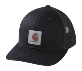 Pet Carhartt Men Twill Mesh-Back Logo Patch Cap Black