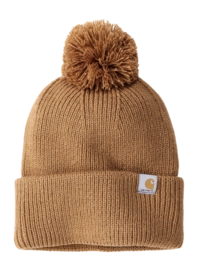 Mütze Carhartt Strick Pom-Pom Cuffed Beanie Damen Carhartt Brown