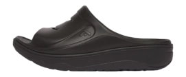 FitFlop Women Relieff Slide Tonal Rubber Pewter Black