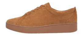 FitFlop Women Rally Tennis Sneaker Tonal Suede Desert Tan