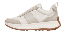 FitFlop Women F-Mode Flow Sneakers Leather Suede Mix Urban White Mix