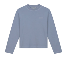 Manches Longues Olaf Hussein Women Interlock Logo Tee LS Dusty Blue