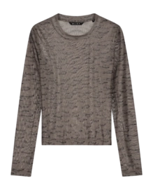 Longsleeve Olaf Hussein Women Wind AOP Top LS Brown