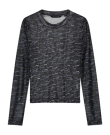 Longsleeve Olaf Hussein Women Wind AOP Top LS Black