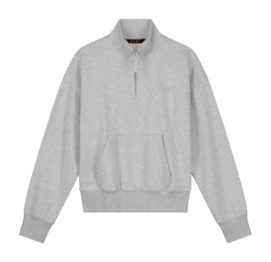 Pull Zip Olaf Hussein Femme Retro Cou Htr Grey