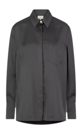 Bluse Dante6 D6Luiza Satin V-Neck Damen Raven