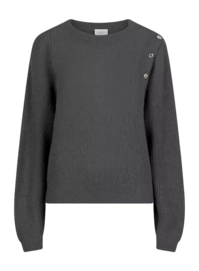 Pull Dante6 Femme D6Bruni Fancy Button Dark Heather Grey
