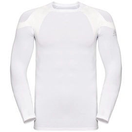 Unterziehshirt Odlo BL Top Crew Neck LS Active Spine Light White Herren