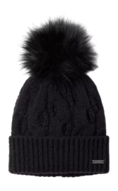 Muts Columbia Women Boundless Days Cable Knit Pom Beanie Black