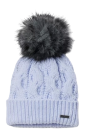 Bonnet Columbia Women Boundless Days Cable Knit Pom Beanie Snowdrift