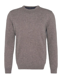 Jumper Barbour Men Essential Lambswool Crew Neck Sweater Dark Stone