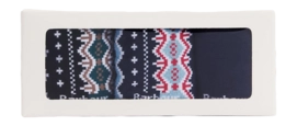 Socks Barbour Men Fairisle Sock Gift Box Blue Granite Green Loch (3 Pack)