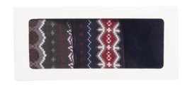 Socks Barbour Men Fairisle Sock Gift Box Cranberry Black Slate Mix (3 Pack)