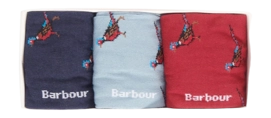 Chaussettes Barbour Men Pheasant Socks Gift Box Blue Granite