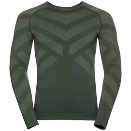 Ondershirt Odlo Men BL Top Crew Neck LS Kinship Warm Climbing Ivy Melange