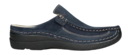 Instapper Wolky Women Roll Slide Men Oiled leather Blue