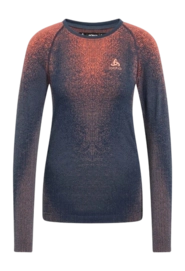 Undershirt Odlo Women Bl Top Crew Neck L/S Blackcomb Eco India Ink