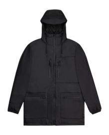 Raincoat RAINS Unisex Cargo Long Jacket Black 2024