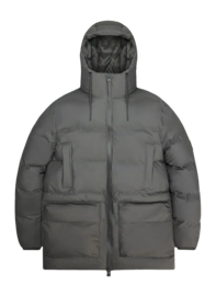 Winterjacke RAINS Alta Long Puffer Cargo Jacket Unisex Grey