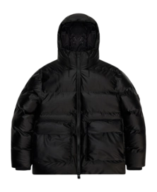 Winterjas RAINS Unisex Alta Puffer Cargo Jacket Black Grain