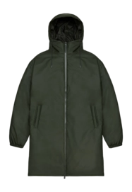 Regenjas RAINS Unisex Lohja Longer Insulated Jacket Green