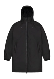 Regenjas RAINS Unisex Lohja Longer Insulated Jacket Black