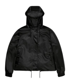 Regenjas RAINS Unisex String W Jacket Black Grain