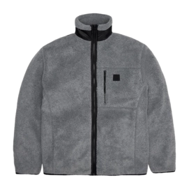 Winterjas RAINS Unisex Yermo Fleece Jacket Dark Grey Melange