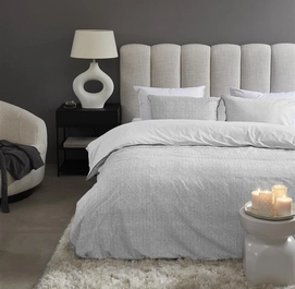 Kussensloop Riviera Maison Chevron Weave Grijs Katoen