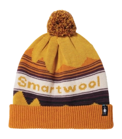 Beanie Smartwool Unisex Knit Winter Pattern POM Beanie Honey Gold Heather