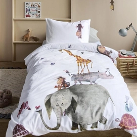 Dekbedovertrek Beddinghouse x Fiep Amsterdam Dieren Stapelen Multi Flanel