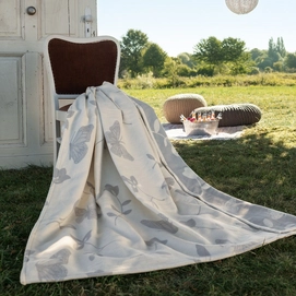 Picknickkleed Ibena Solare Cotton Pure Vlinder Zilver