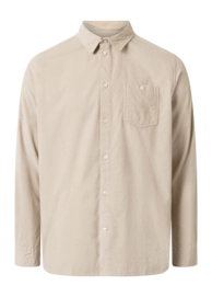 Shirt Knowledge Cotton Apparel Men Regular Fit Corduroy Shirt Light Feather Gray